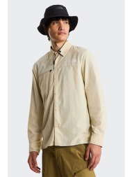 the north face ανδρικό πουκάμισο standard fit `packable` - nf0a8ftrdom1 μπεζ