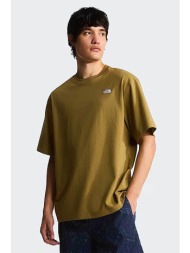 the north face ανδρικό t-shirt oversized fit `essential simple dome` - nf0a8evw2el1 μουσταρδί