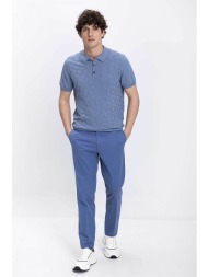 kaiser hoff ανδρικό παντελόνι chino regular fit - d124001321113100 μπλε
