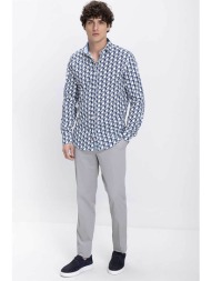 kaiser hoff ανδρικό παντελόνι chino regular fit - d124001321402100 γκρι ανοιχτό