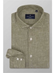 oxford company ανδρικό sport πουκάμισο καρό slim fit `romeo` - l214-rz21.03 λαδί