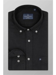 oxford company ανδρικό sport πουκάμισο button down μονόχρωμο regular fit - l210-bz10.09 μαύρο