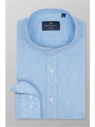 oxford company ανδρικό sport πουκάμισο button down μονόχρωμο regular fit - l210-mz20.02 σιελ