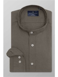 oxford company ανδρικό sport πουκάμισο button down μονόχρωμο regular fit - l210-mz20.05 λαδί