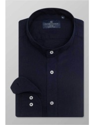 oxford company ανδρικό sport πουκάμισο button down μονόχρωμο regular fit - l210-mz20.08 μπλε σκούρο