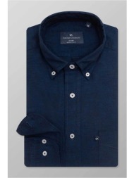 oxford company ανδρικό sport πουκάμισο button down μονόχρωμο regular fit - l310-bn11.12 μπλε σκούρο