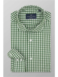 oxford company ανδρικό sport πουκάμισο καρό slim fit `romeo` - m137-rz21.05 πράσινο