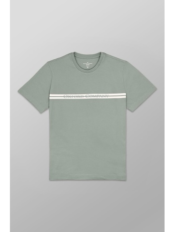 oxford company ανδρικό t-shirt μονόχρωμο με λογότυπο σε προσφορά