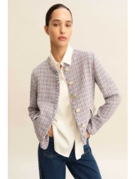 emme by marella γυναικείο σακάκι tweed - 2615041081 μπλε ανοιχτό