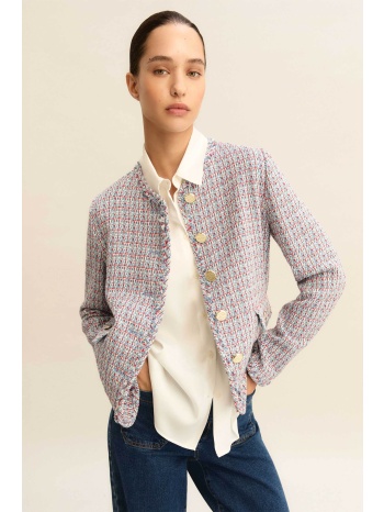 emme by marella γυναικείο σακάκι tweed - 2615041081 μπλε σε προσφορά