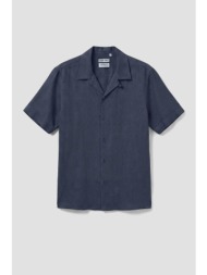 antony morato ανδρικό πουκάμισο μονόχρωμο regular fit `honolulu` - ss00206fa400099 μπλε σκούρο