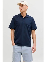 jack & jones ανδρική μπλούζα πόλο πικέ regular fit - 12270150 μπλε σκούρο