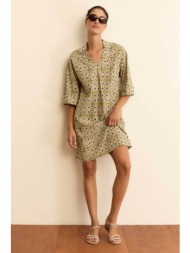 emme by marella γυναικείο mini φόρεμα εμπριμέ `emmesedra` - 2615221332200 καμηλό