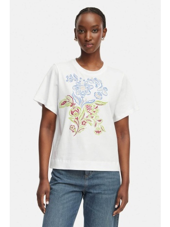 emme by marella γυναικείο t-shirt με δαντέλα στα μανίκια σε προσφορά