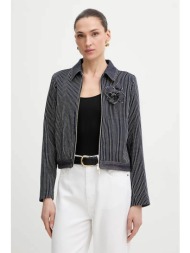 iblues γυναικείο jacket ριγέ με μπουτονιέρα `oscuro` - 2617911011200 μπλε σκούρο