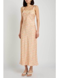 rixo γυναικείο maxi φόρεμα με floral print `rosamarie` - 010.05813.226.08039.008 σομόν