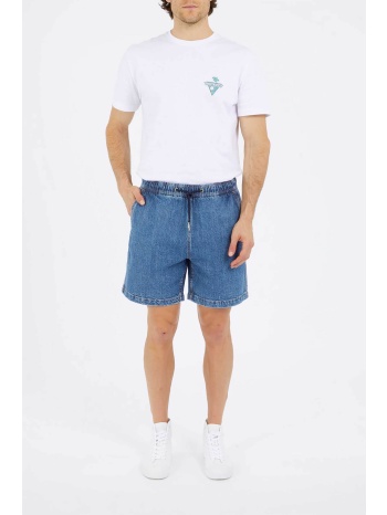 guess ανδρική denim βερμούδα με ελαστική μέση relaxed fit  σε προσφορά