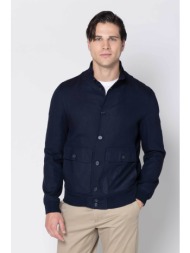 the bostonians ανδρικό bomber jacket regular fit - w00118 μπλε marine