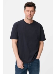 camel active ανδρικό t-shirt με κεντημένο monogram relaxed fit - c261-409700-7t30 μπλε σκούρο
