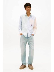 tommy jeans ανδρικό τζιν παντελόνι straight fit `otis` - dm0dm22925 denim blue ανοιχτό
