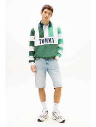 tommy jeans ανδρική βερμούδα denim slim fit `ronnie` - dm0dm22978 denim blue ανοιχτό