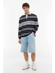 tommy jeans ανδρική βερμούδα denim loose fit `theo faded` - dm0dm23007 denim blue ανοιχτό