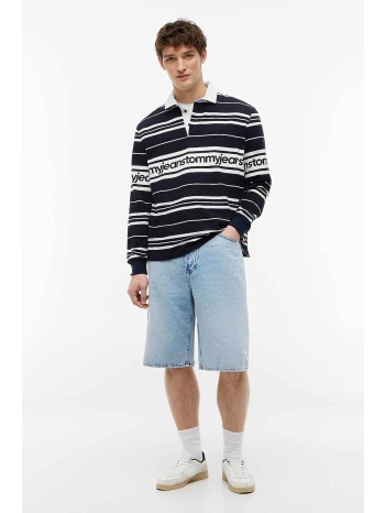 tommy jeans ανδρική βερμούδα denim loose fit `theo faded`  σε προσφορά
