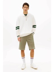 tommy jeans ανδρική βερμούδα chino `otis` - dm0dm23068 πράσινο μέντας