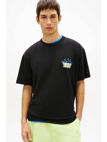 tommy jeans ανδρικό t-shirt με logo print relaxed fit σε προσφορά