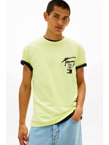 tommy jeans ανδρικό t-shirt με signature logo print regular σε προσφορά
