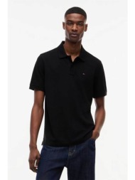 τommy jeans ανδρική μπλούζα πόλο μονόχρωμη regular fit - dm0dm22711 μαύρο