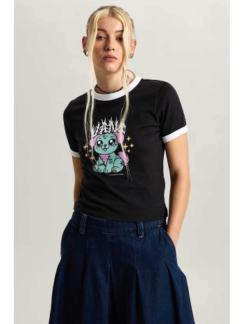 vans γυναικείο t-shirt classic fit `puppy ringer`  σε προσφορά