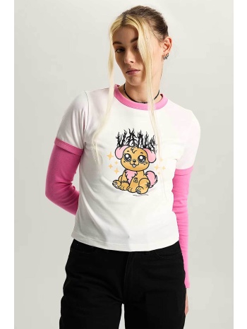 vans γυναικείο t-shirt classic fit `puppy ringer`  σε προσφορά