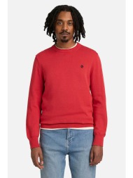 timberland ανδρικό πουλόβερ με κεντημένο tree logo regular fit `williams river` - tb0a2bmmn961 κόκκι