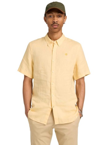 timberland ανδρικό κοντομάνικο λινό πουκάμισο button down σε προσφορά