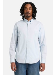 timberland ανδρικό πουκάμισο stretch poplin button down με κεντημένο tree logo regular fit - tb0a6gr