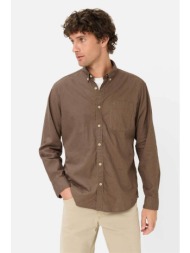 camel active ανδρικό πουκάμισο button down με τσέπη και κεντημένο monogram regular fit - c261-409116