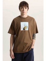 vans ανδρικό t-shirt loose fit `commitment 4 dummies` - vn000vy5fst1 καφέ