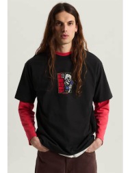 vans ανδρικό t-shirt classic fit `feel so alive` - vn000xhsblk1 μαύρο
