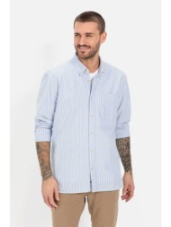 camel active ανδρικό πουκάμισο oxford button down με ριγέ σχέδιο και τσέπη με κεντημένο monogram reg
