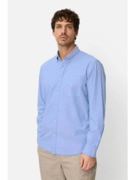 camel active ανδρικό πουκάμισο oxford button down με τσέπη και κεντημένο monogram regular fit - c261