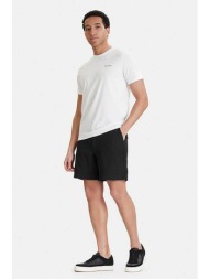 calvin klein ανδρικό σορτς με λογότυπο straight fit - lv04lf610g μαύρο
