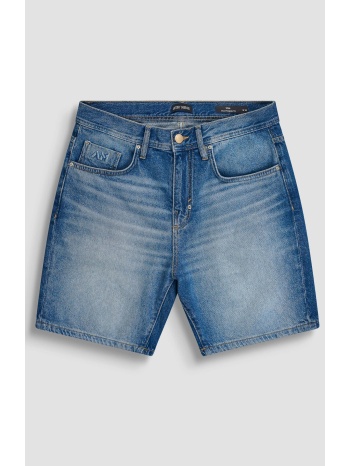 antony morato ανδρική denim βερμούδα πεντάτσεπη regular fit σε προσφορά
