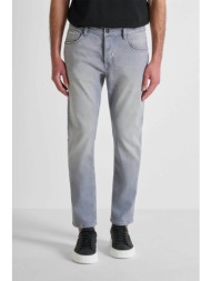 antony morato ανδρικό τζιν παντελόνι πεντάτσεπο slim fit `argon` - dt26475640w2220 γκρι ανοιχτό