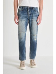 antony morato ανδρικό τζιν παντελόνι πεντάτσεπο slim cropped fit `jimi` - dt29975624w2234 denim blue