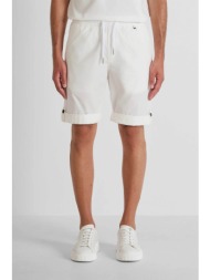 antony morato ανδρική βερμούδα με ελαστική μέση regular fit `nolan` - sh00229fa900138 υπόλευκο