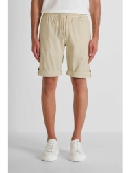 antony morato ανδρική βερμούδα με ελαστική μέση regular fit `nolan` - sh00229fa900138 μπεζ