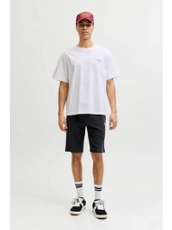 jack & jones ανδρική βερμούδα με ελαστική μέση και λογότυπο regular fit - 12288638-** μαύρο