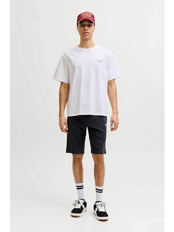 jack & jones ανδρική βερμούδα με ελαστική μέση και λογότυπο σε προσφορά
