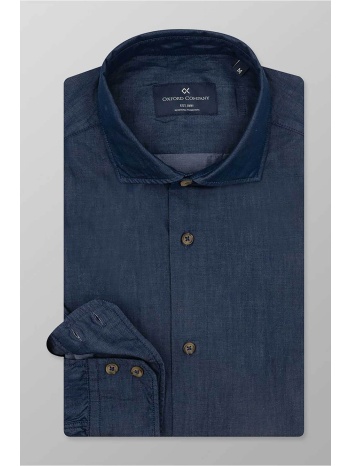 oxford company ανδρικό sport πουκάμισο μονόχρωμο slim fit